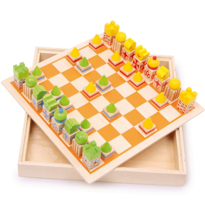 Schach mit Holzbox, von small foot - Schachspiel in praktischer Aufbewahrungsschachtel aus Holz