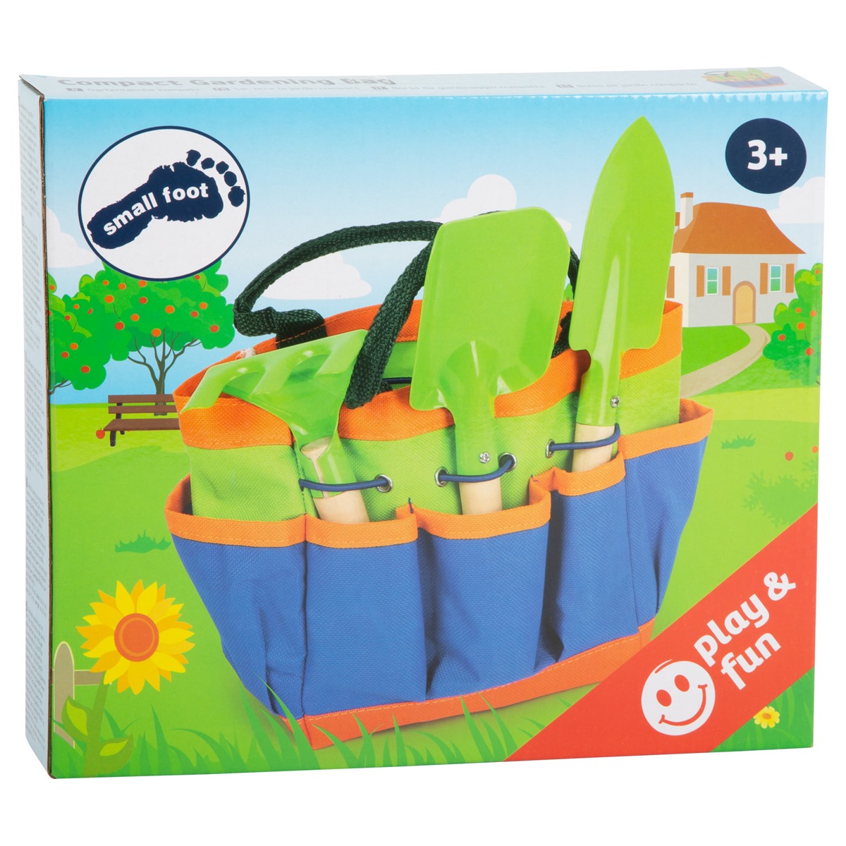 Kinder Gartengeräte Set BASIC mit Tasche - Kinder Gartentasche mit Zubehör: Rechen, Schaufel und Spaten