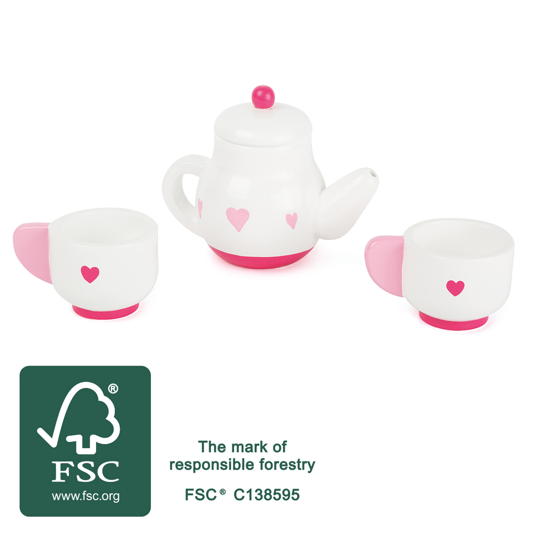 Kinderküche Spielset Teekanne mit Tassen - Geschirrservice: Teekanne mit Deckel und Tassen