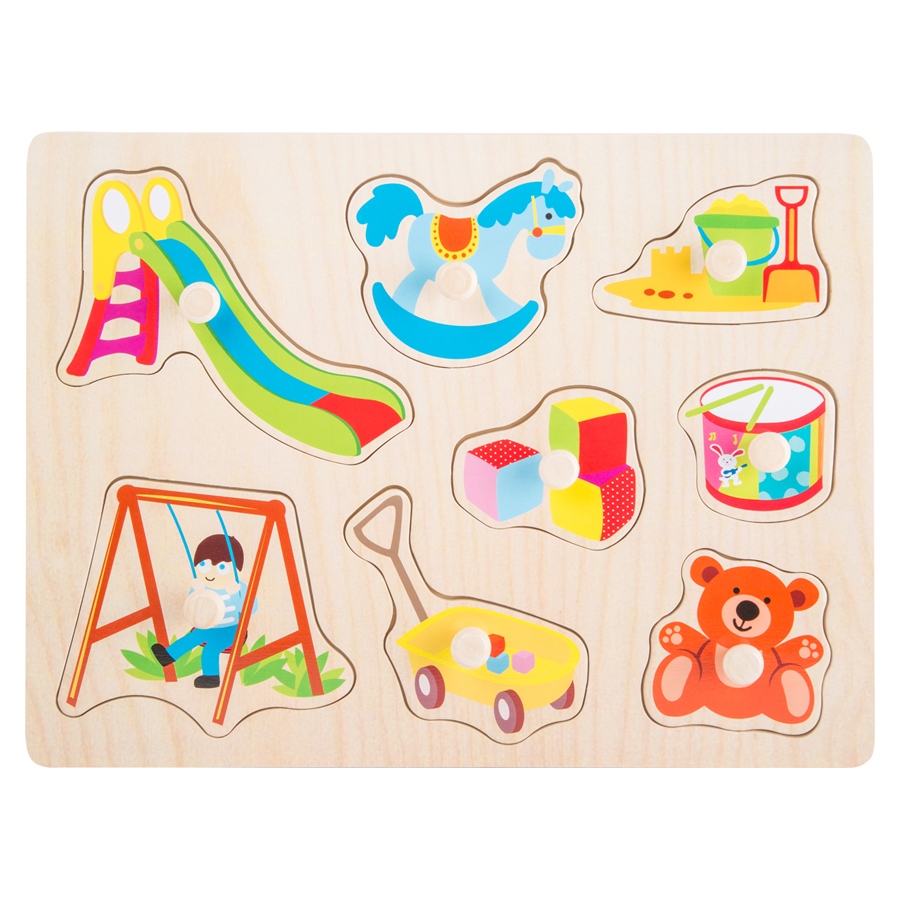 Setzpuzzle Spielzeug Small Foot Design - Steckpuzzle aus Holz, Holzpuzzle, Baby Puzzle Spielzeug