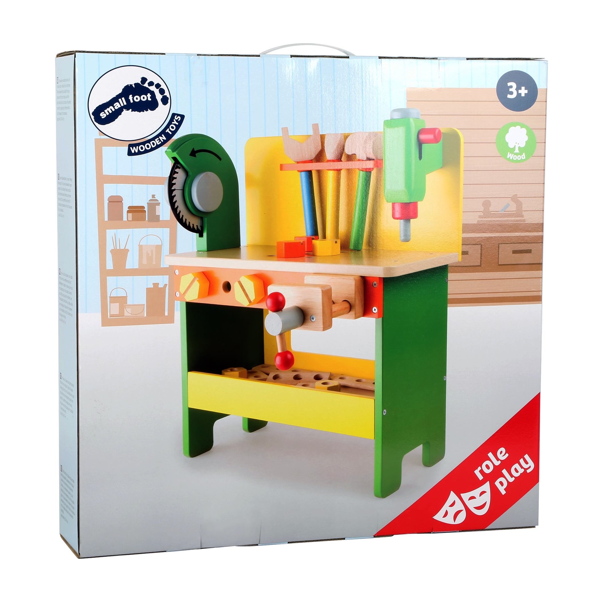 Kinder Werkbank aus Holz mit Werkzeug - Kinderwerkbank und Werkzeug aus Holz von small foot design