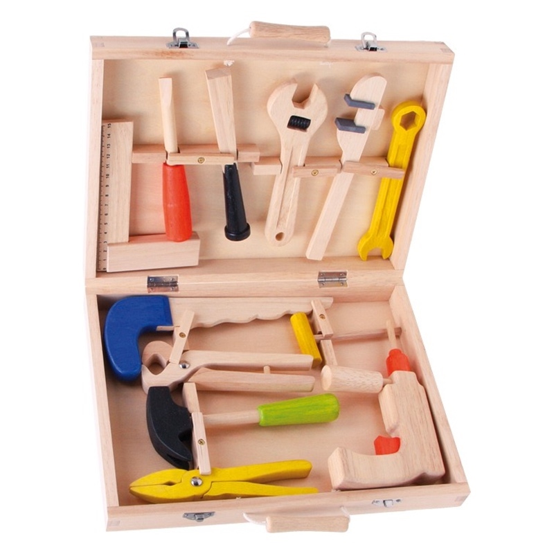 Kinder Profi Holz-Werkzeug-Koffer Lino - Kinder Werkzeugkoffer Lino, Profi Holzwerkzeug im Koffer