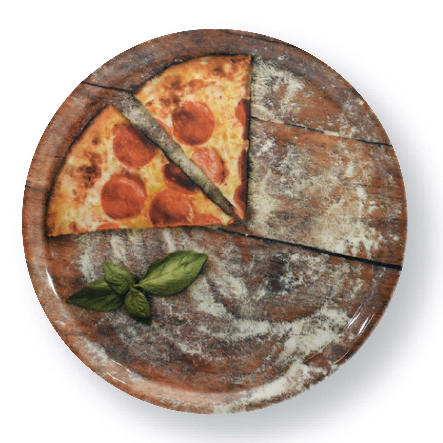 Pizzateller 33cm Motiv SLICE - Pizza Teller Porzellan Pizzateller mit Motiv