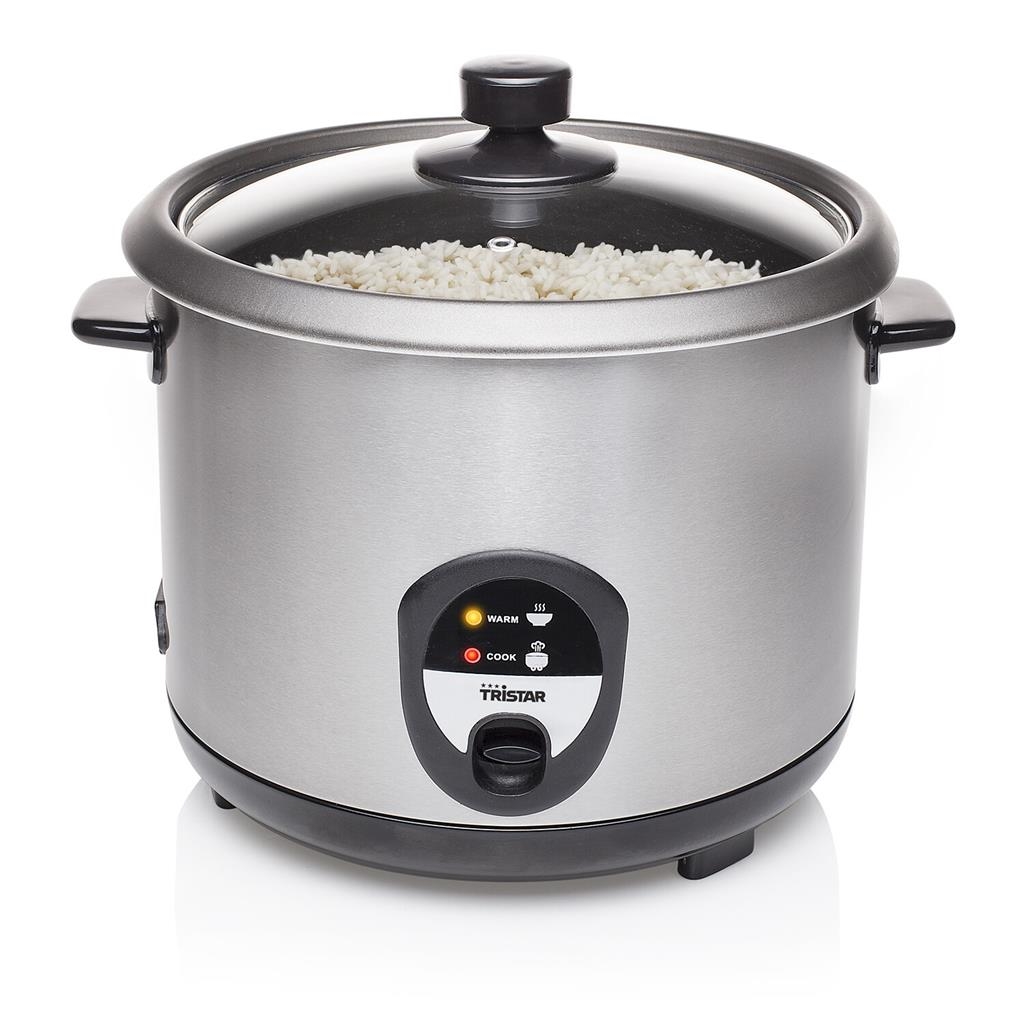 Reiskocher Gross (2.2 Liter) - elektrischer Reis Kocher, Edelstahl Ausführung