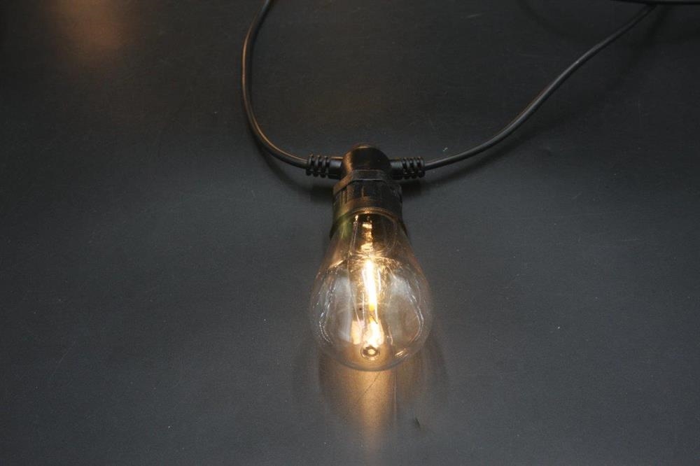 Lichterkette Outdoor 4.5m, 10 Led Lampen - LED Leuchtkette ""Party"" 10 Glühbirnen, 450+300cm, 230 V