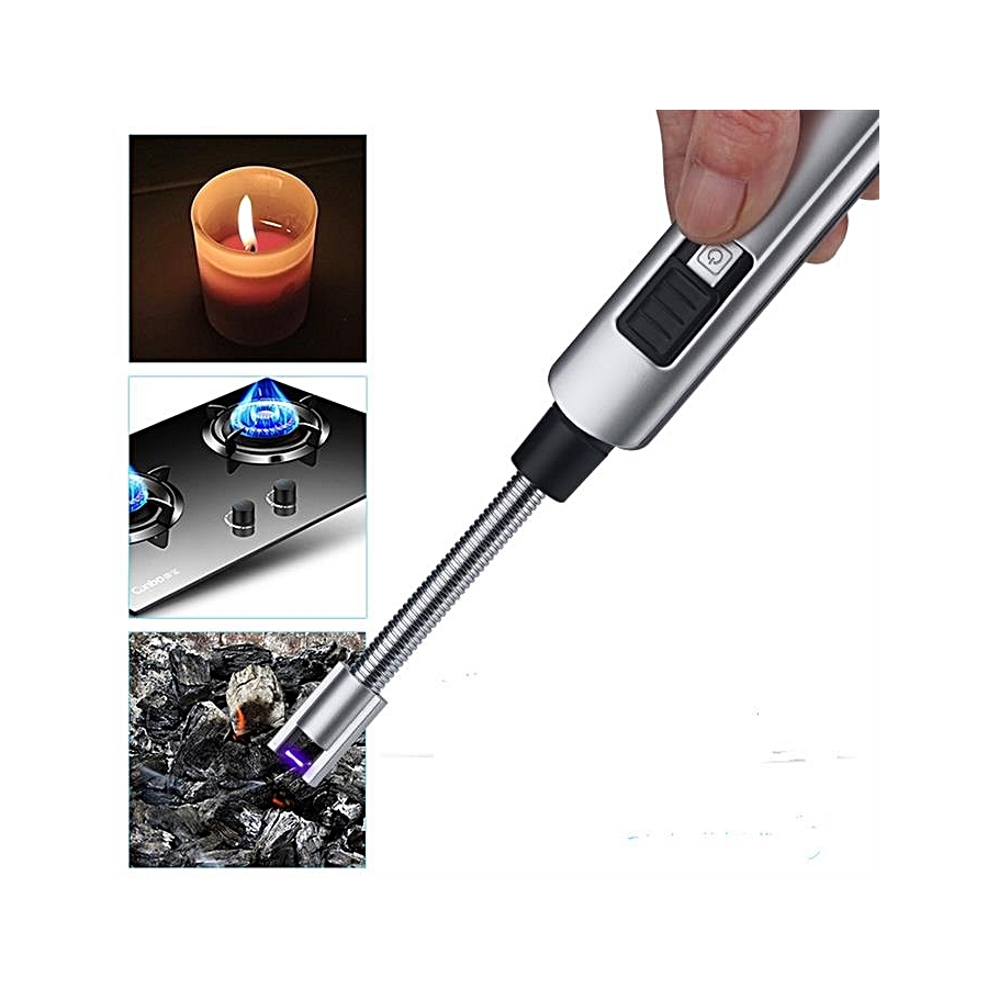 Lichtbogen USB Stabfeuerzeug Flexipipe - Wiederaufladbares USB Feuerzeug Gasfrei, Plasma-Lichtbogen