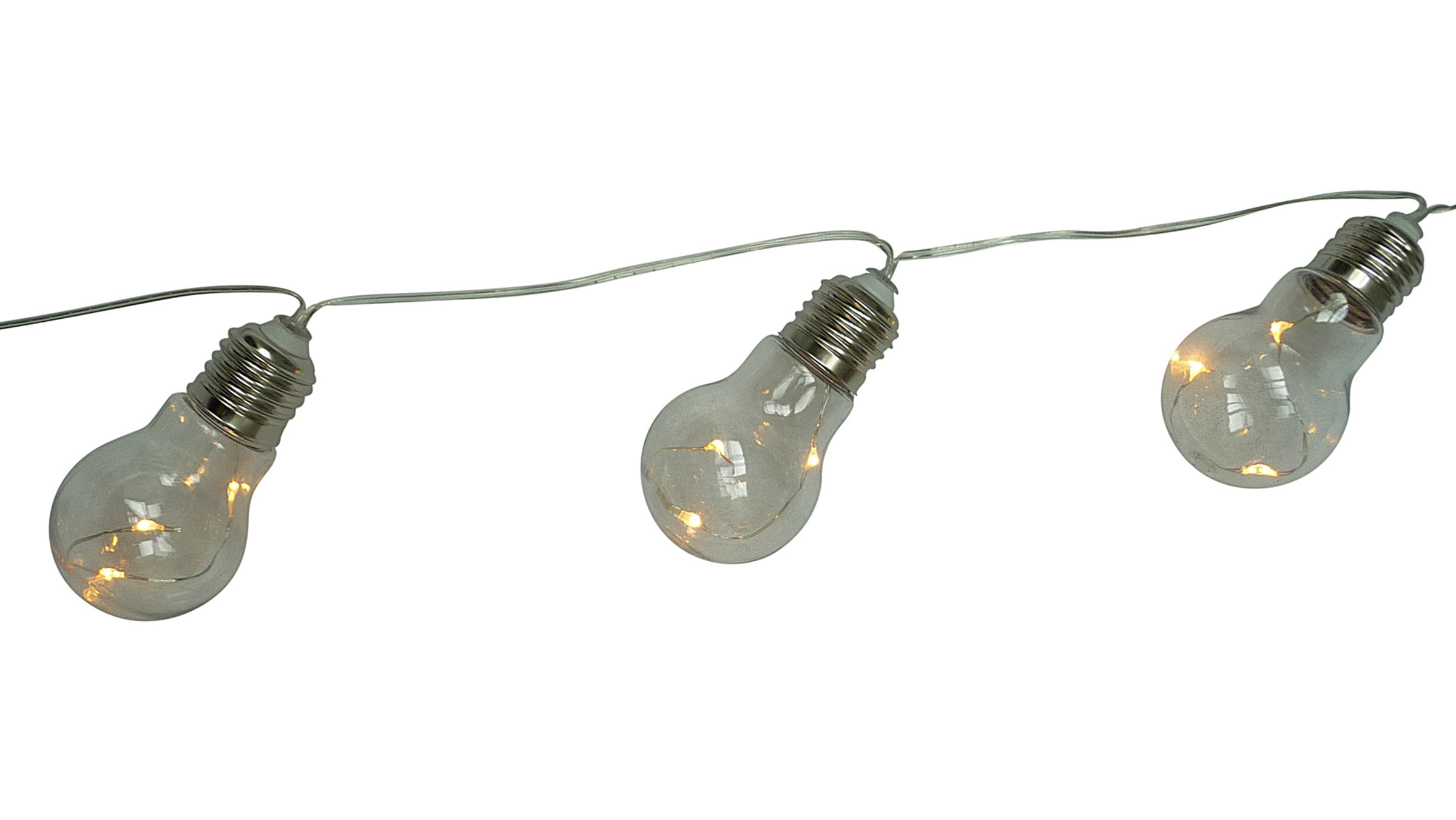 Lichterkette 10 Led Glühbirnen Klassisch - Lichtgirlande- Outdoor- Batterie Glühlampen Lichtkette 135cm