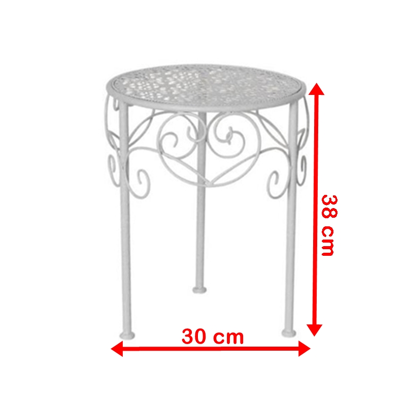 Pflanzentisch Ständer Metall ""L"" d30 h38 - Säule / Tischchen Ablagefläche für Pflanzen, Blumentopf etc