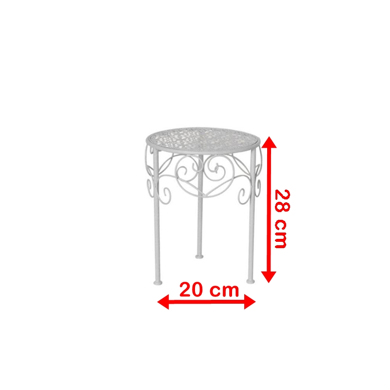 Pflanzentisch Ständer Metall ""S"" d20 h28 - Tischchen / Säule Ablagefläche für Pflanzen, Blumentopf etc