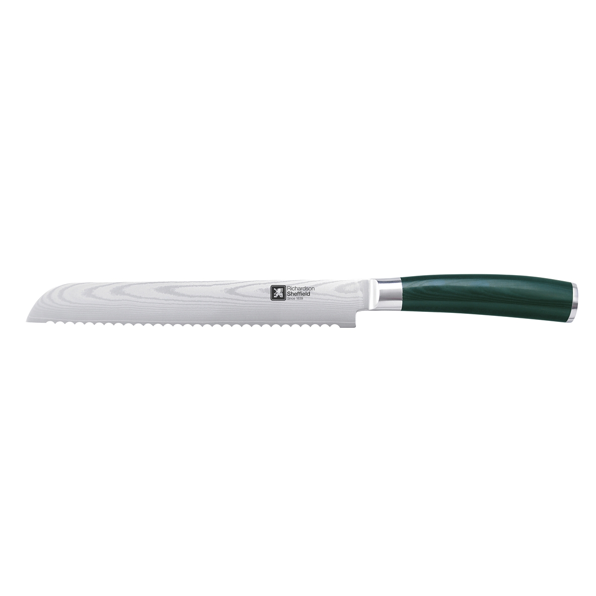 Amefa-Richardson Damast Brotmesser - Messer, -Midori- Damast Brotmesser, Klinge 20cm