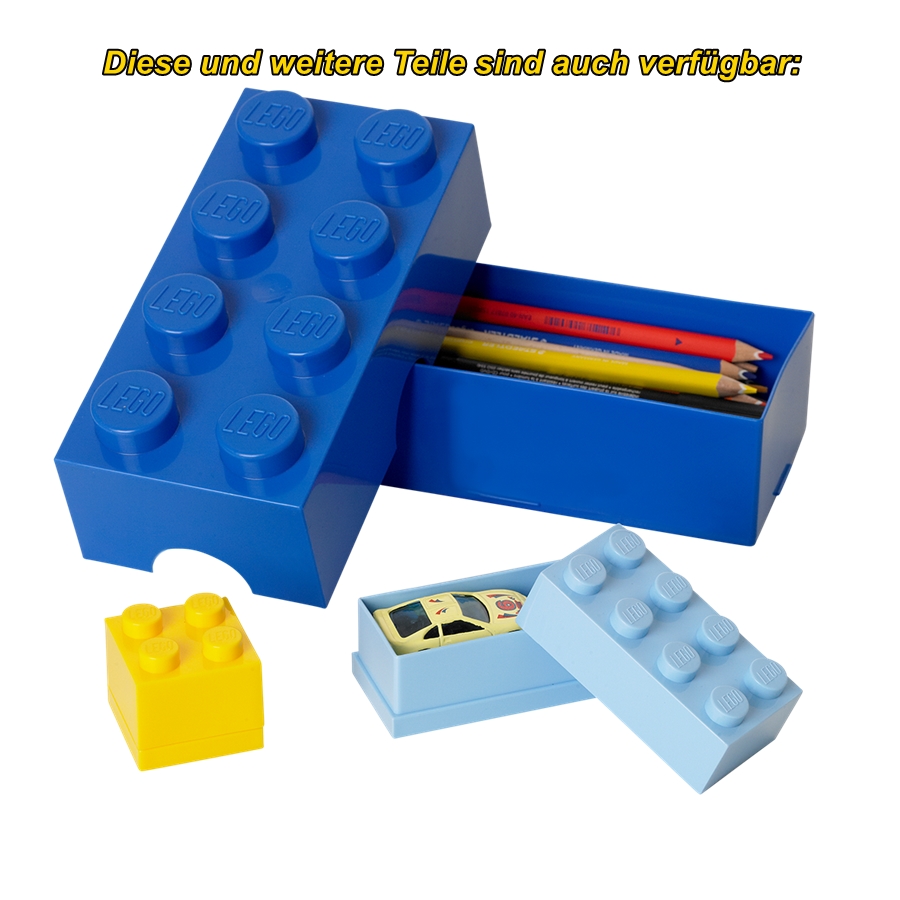 XL Lego Lunchbox, oder Etui etc, Blau - Znünibox (Brotdose, Aufbewahrungsbox), Room Copenhagen (4BA)