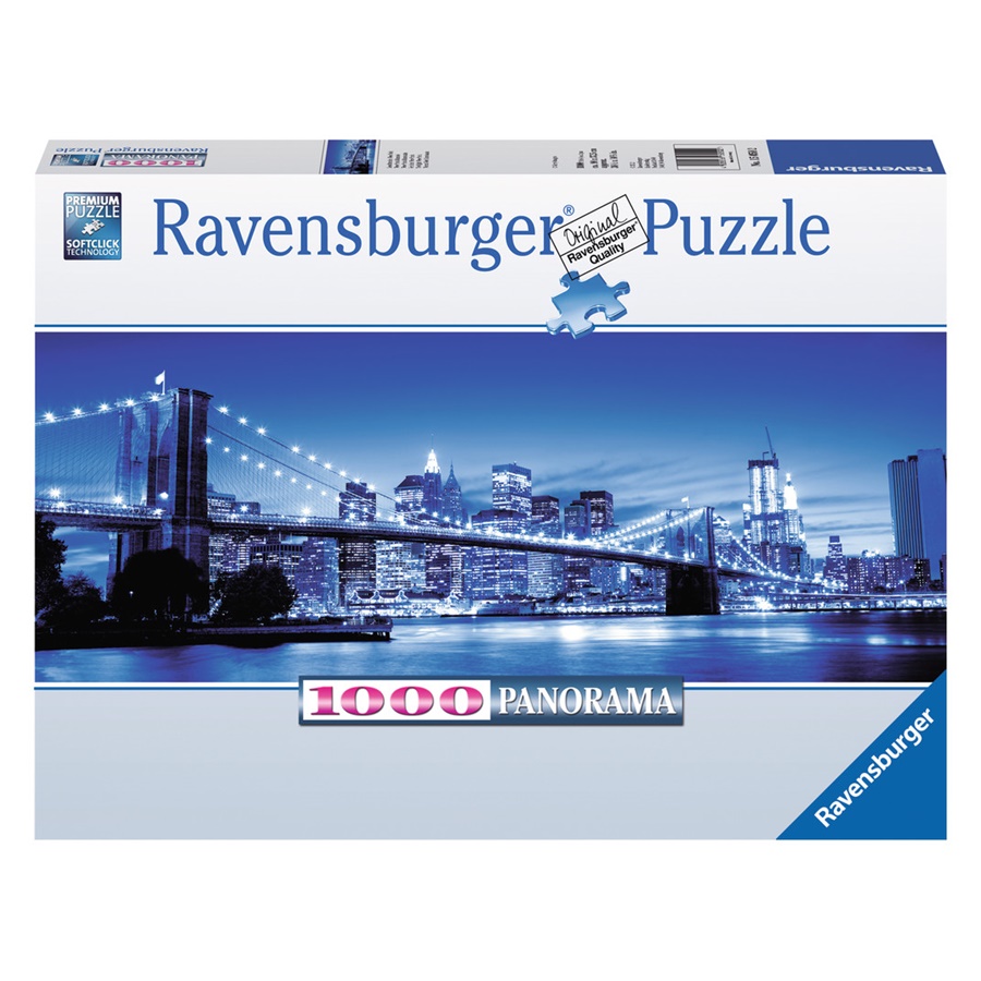 Ravensburger Puzzle, shining New York - Puzzle 1000tlg, Panorama Leuchtendes New York