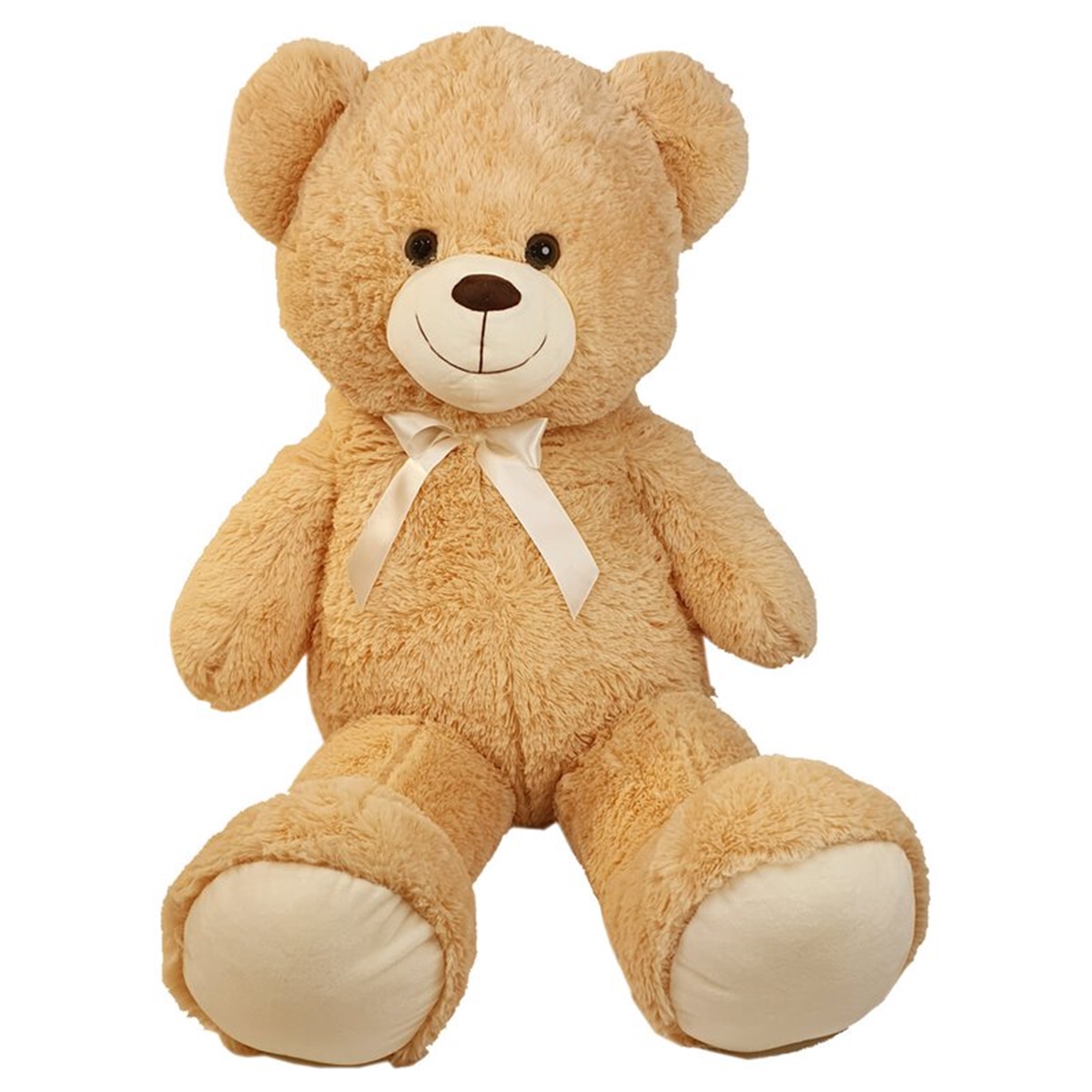 Plüschbär, Kuschelbär Beige 100cm gross - Knuddelbär, Kuscheltier oder Plüschtier ist dieser Teddy Bär