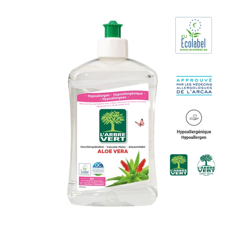 Öko Geschirrspülmittel Aloe Vera 500ml - Oekologisches Hand Abwaschmittel flüssig, Reinigungsmittel