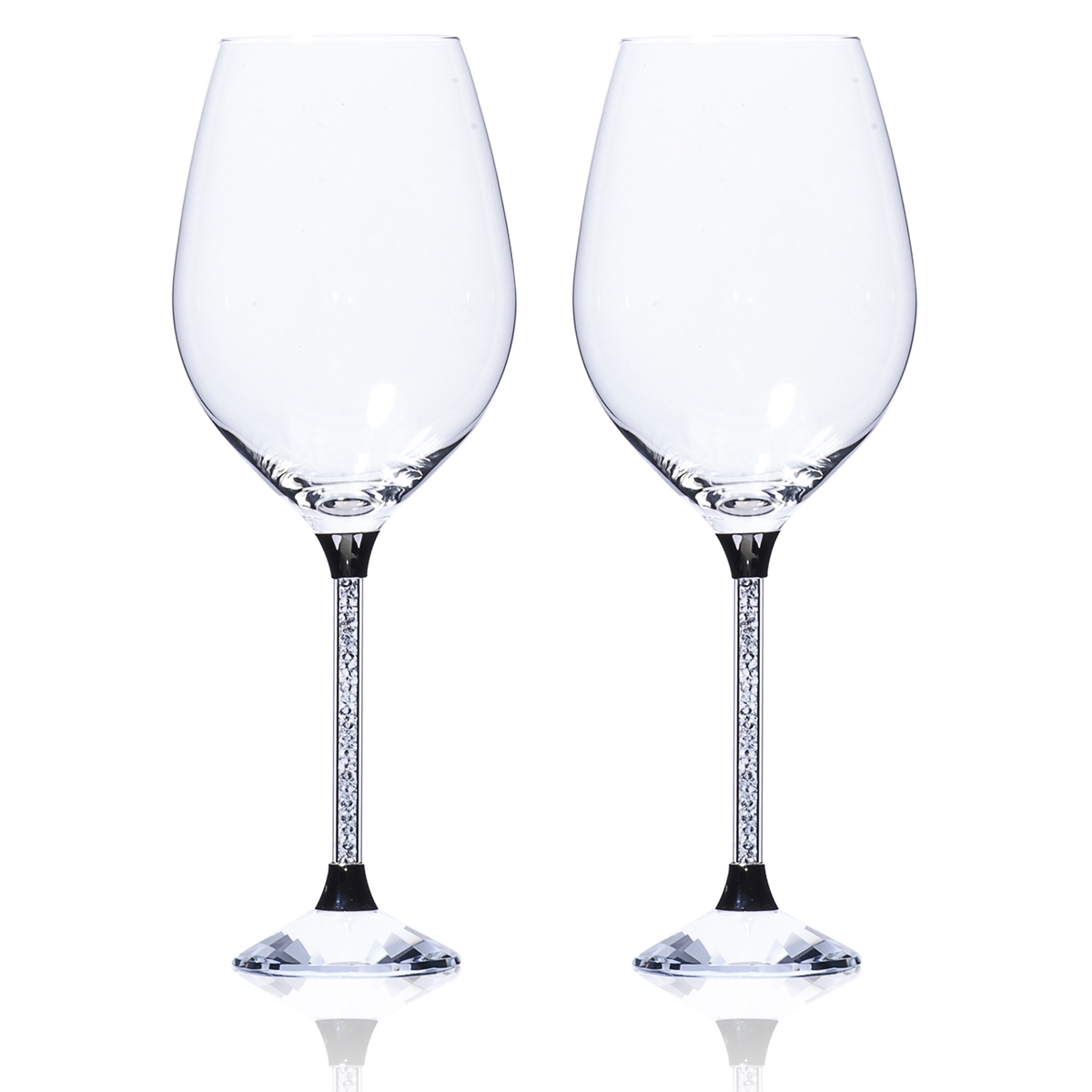 Weinglas 2Stk CASIOPEA Bohemian Grace - Rotweingläser CASIOPEA mit Swarovski Elements im Glasstil