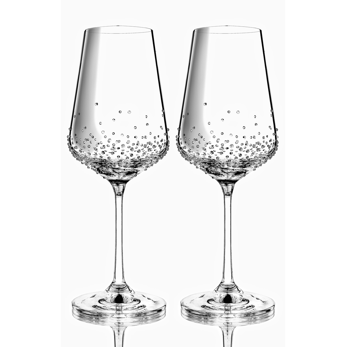 Weinglas 2Stk AMON Style Rhea - Weiss- oder Rotweingläser AMON 2Stk, mit Swarovski Elements