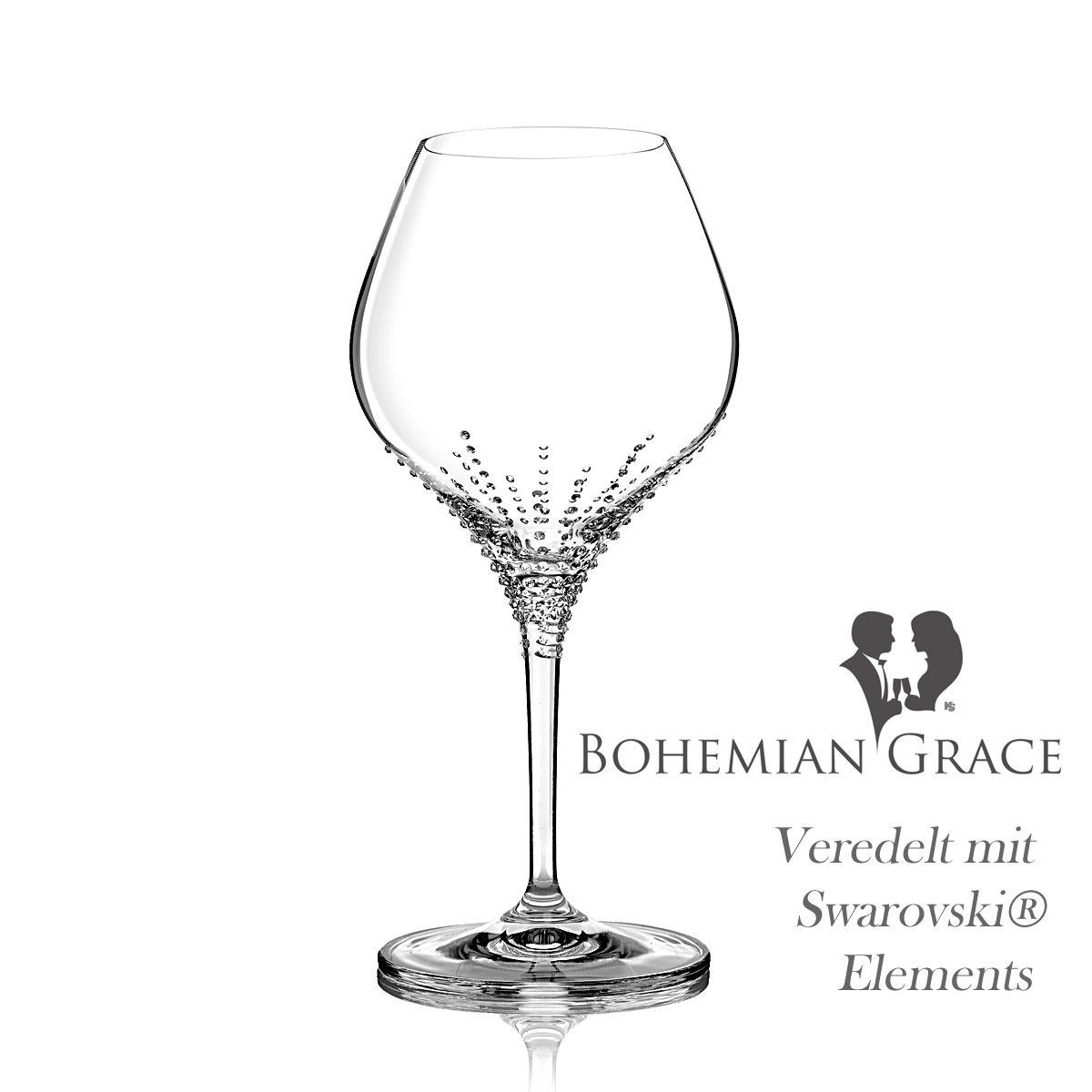 Weinglas 2Stk ENYO Bohemian Grace - Weissweingläser ENYO 2Stk, mit Swarovski Elements