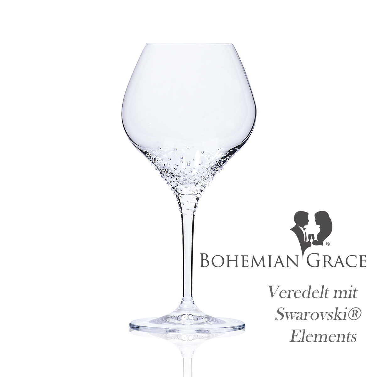 Weinglas 2Stk NISOS Bohemian Grace - Weissweingläser NISOS 2Stk, mit Swarovski Elements