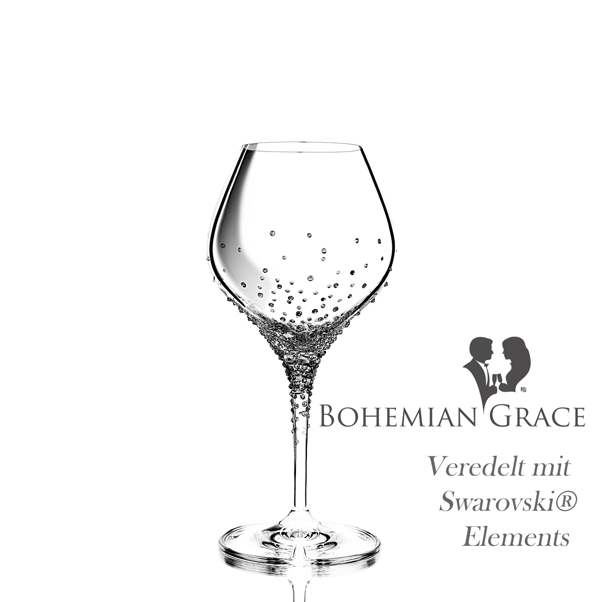 Weinglas 2Stk NEMESIS Bohemian Grace - Weissweingläser NEMESIS 2Stk, mit Swarovski Elements