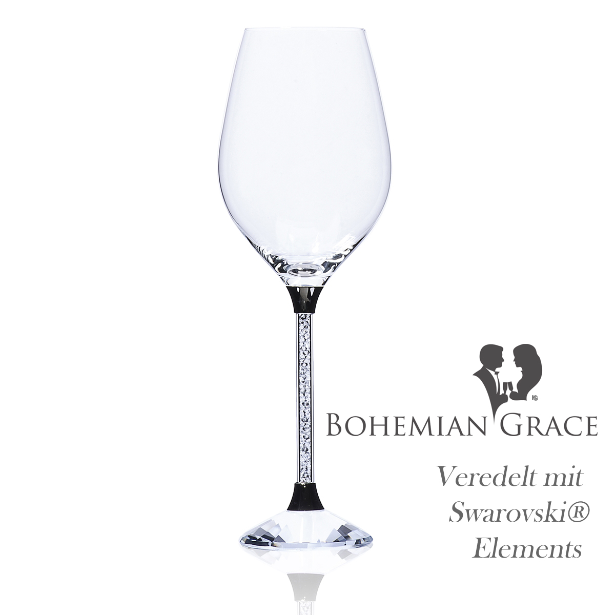 Weinglas 2Stk ANDROMEDA Bohemian Grace - Weissweingläser ANDROMEDA 2Stk, mit Swarovski Elements