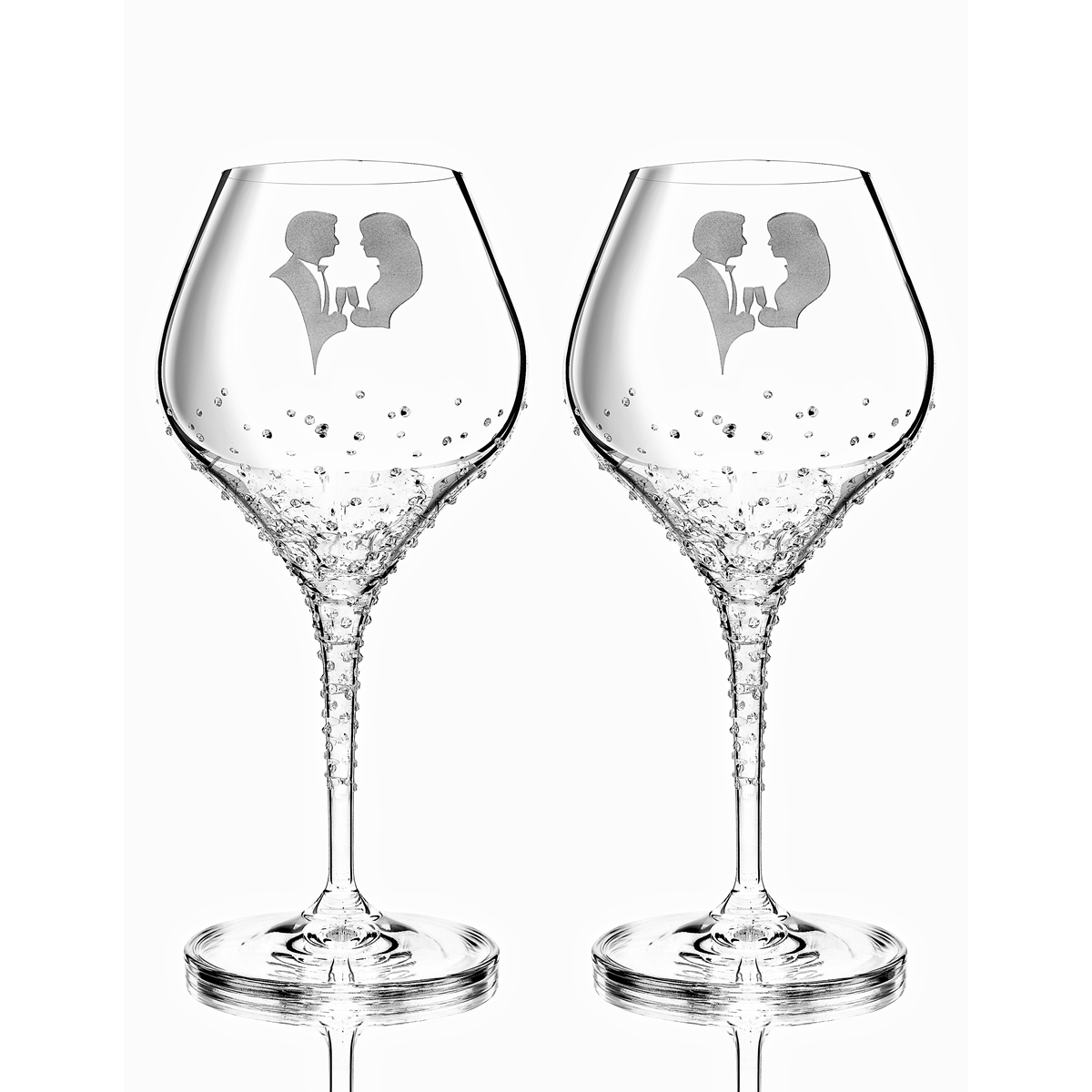 Weinglas 2Stk ROMANCE Bohemian Grace - Weissweingläser ROMANCE 2Stk, mit Swarovski Elements