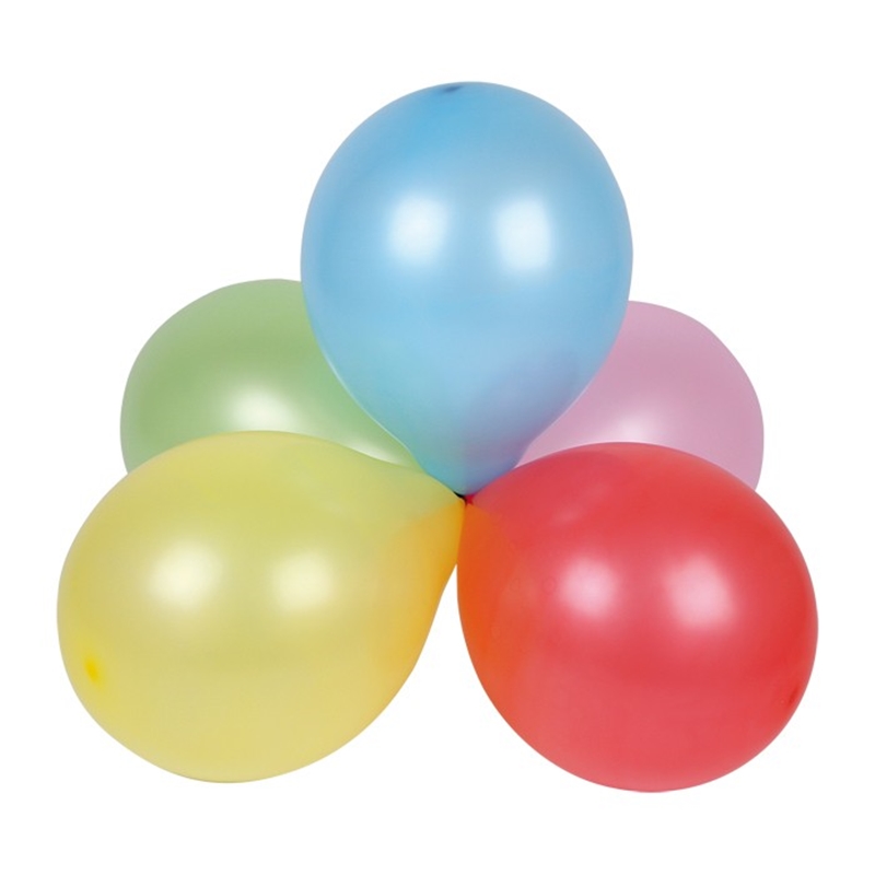 Ballon, 100Stk Luftballon 25cm, bunt Mix - Ballons, Rundballons, Luftballons, Bunt Mix, D25cm, 100Stk.
